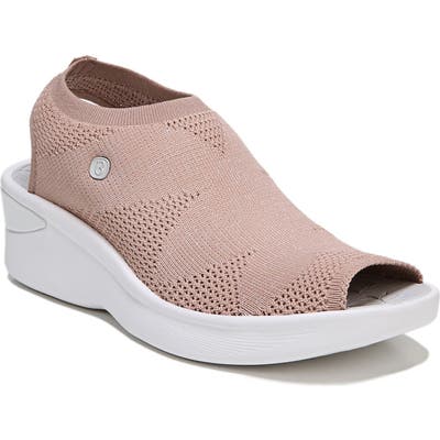 Bzees Secret Peep Toe Knit Sneaker, Pink