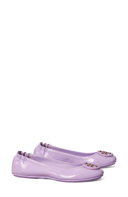 Tory Burch Minnie Travel Ballet Flat In Purple