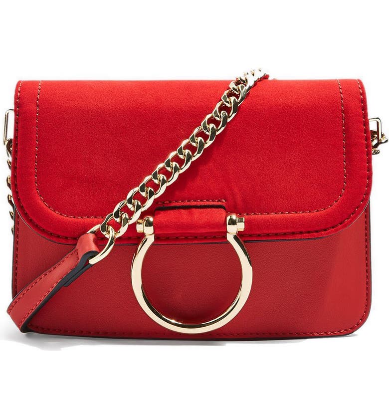 Topshop Remy Trophy Faux Leather Crossbody Bag | Nordstrom
