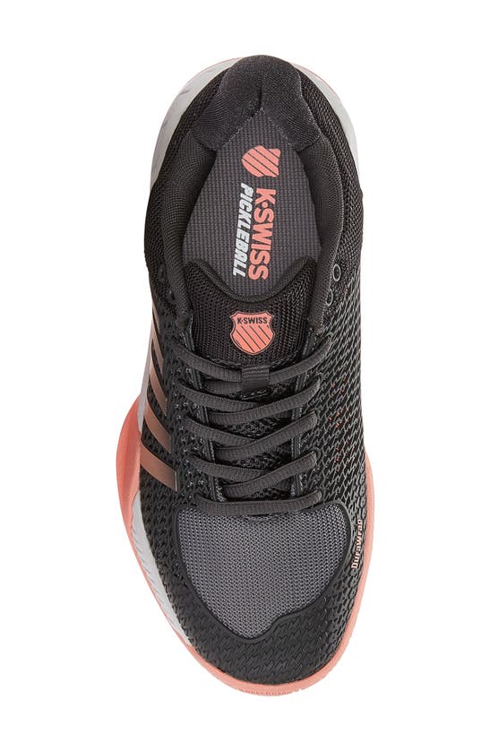 Shop K-swiss Express Light Pickle Ball Running Shoe In Asphalt/steel Grey/peach