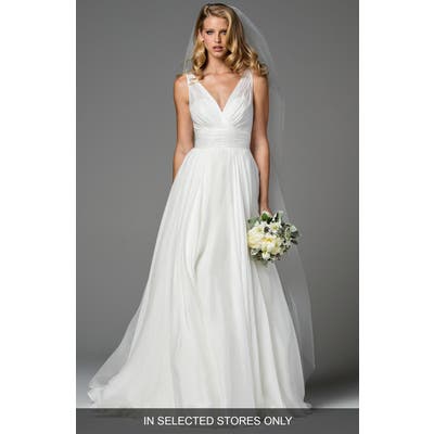 Watters Ellen Silk A-Line Gown