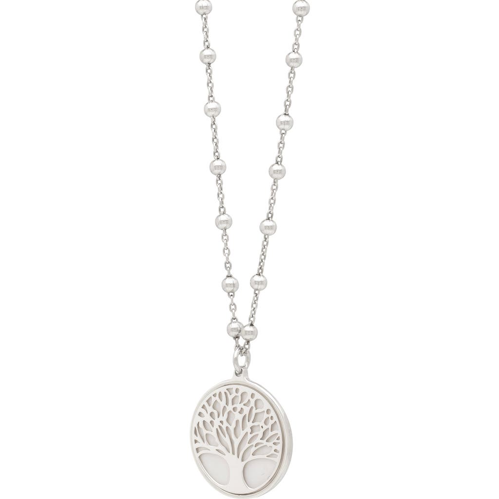 Karat Rush Tree Of Life Pendant Necklace In Rhodium White