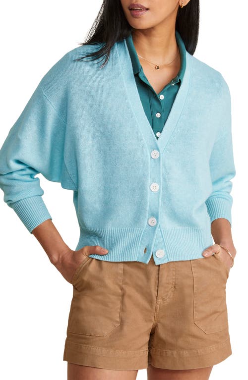 vineyard vines Cashmere & Linen Cardigan in Island Paradise at Nordstrom, Size Large