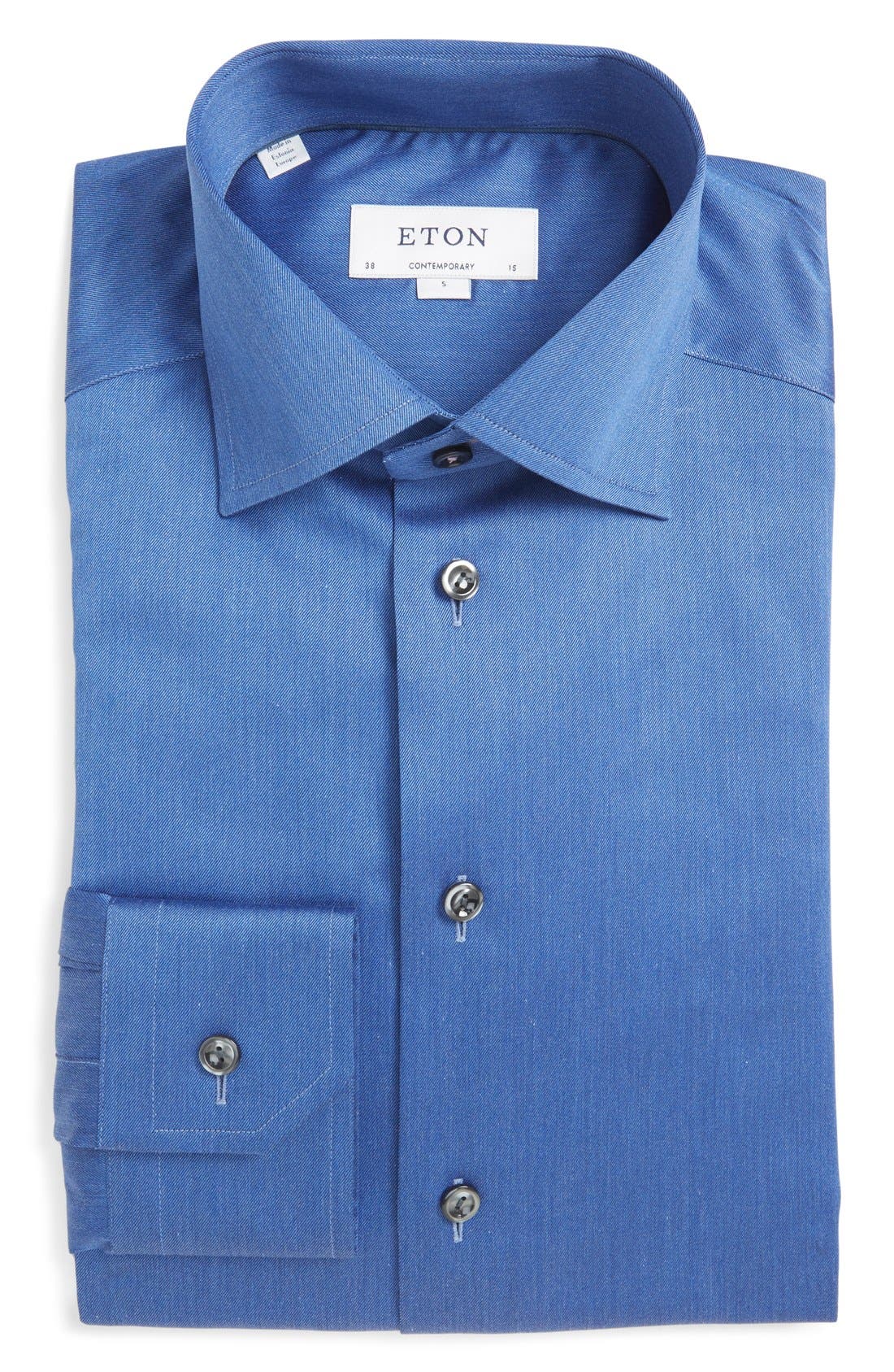Eton Contemporary Fit Solid Dress Shirt Nordstrom