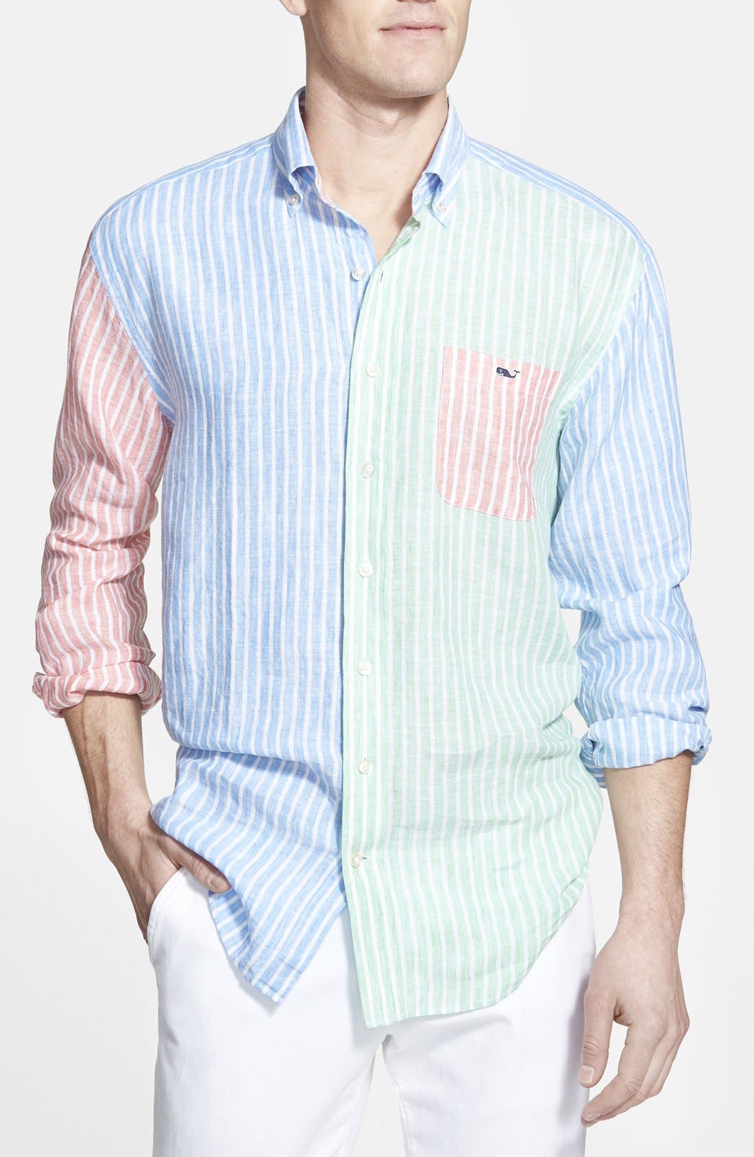 Vineyard Vines 'Tucker Party Shirt' Classic Fit Linen Sport Shirt