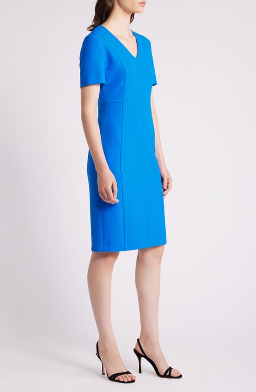 Hugo Boss Boss Damaisa Sheath Dress In Sonic Blue