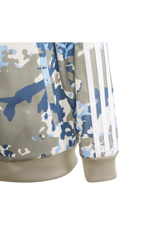 Shop Adidas Originals Kids' Camo Superstar Track Jacket In Silver Pebble