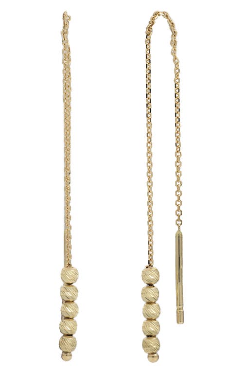 Shop Bony Levy Blg 14k Bead & Chain Threader Earrings In 14k Yellow Gold