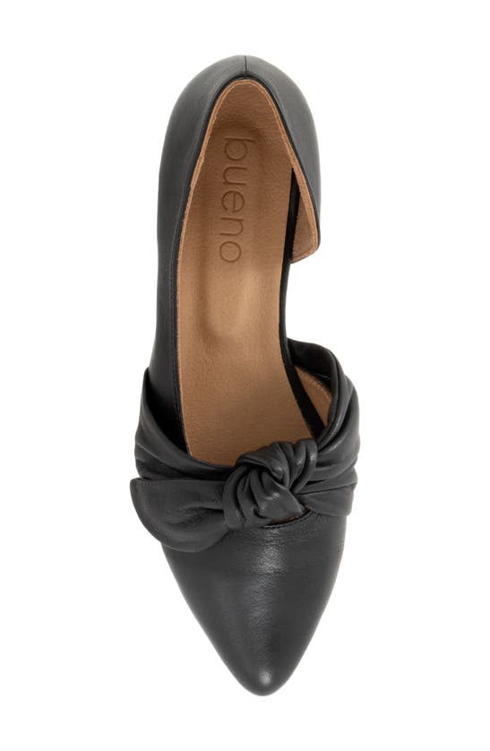 Shop Bueno Ivory Half D'orsay Pointed Toe Flat In Black