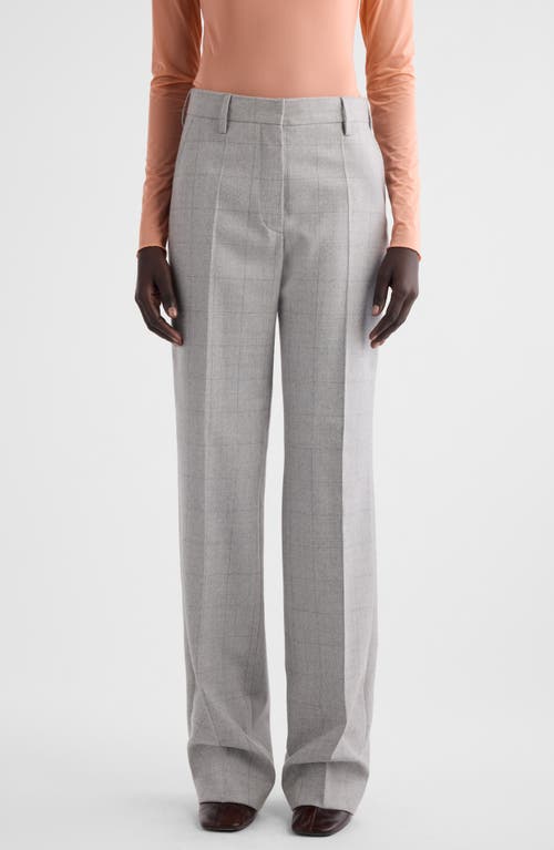 Shop Dries Van Noten Pulla Windowpane Check Wool Pants In Grey