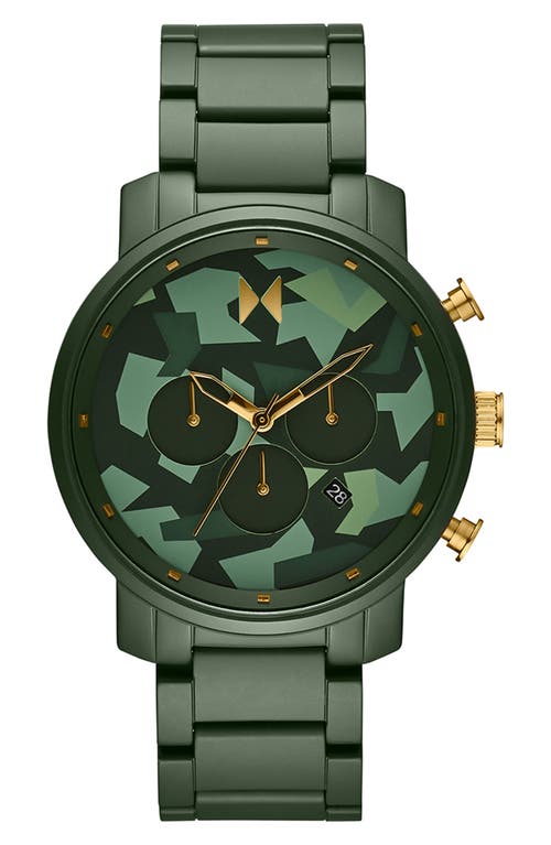 MVMT Camo Chronograph Bracelet Watch, 45mm in Green at Nordstrom