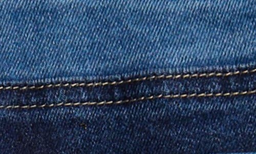 Shop Tractr Kids' Two-tone Straight Leg Jeans In Indigo