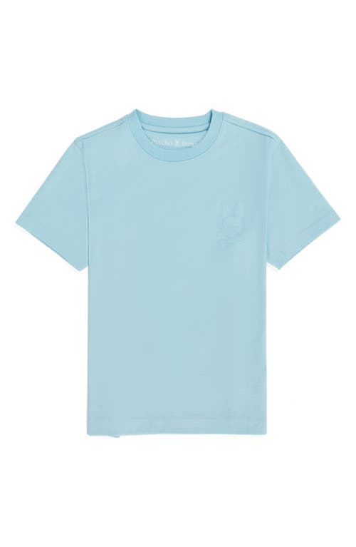 Psycho Bunny Kids' Devers Embossed Graphic T-Shirt in Seafoam