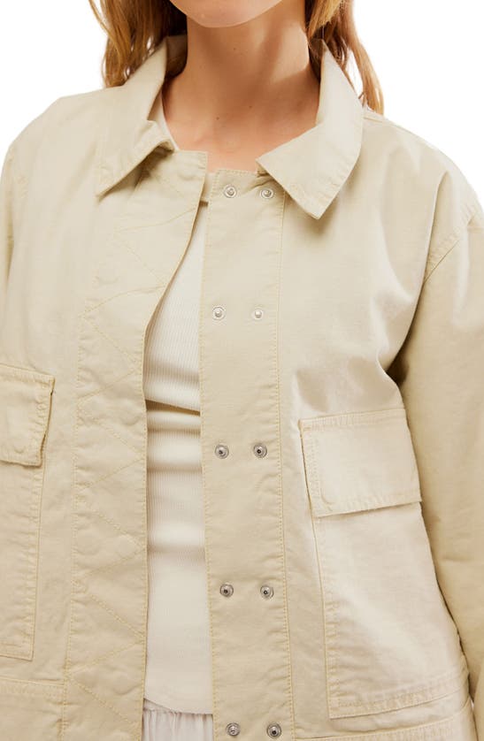 Shop Free People Suzy Cotton & Linen Jacket In Spring Linen
