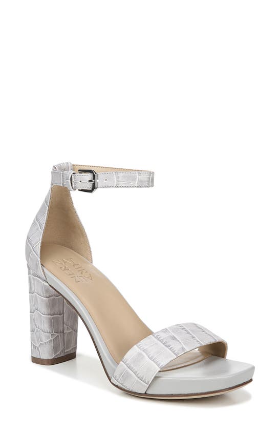 Naturalizer Joy Ankle Strap Sandal In Icy Grey Leather