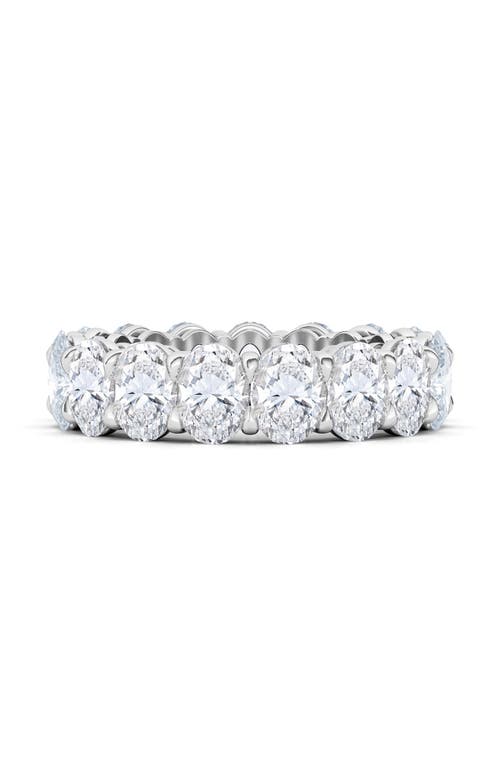 Hautecarat Oval Cut Lab Grown Diamond Eternity Band In White Gold