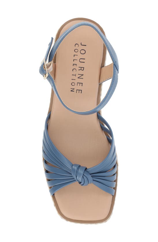 Journee Collection Hally Espadrille Platform Sandal In Blue