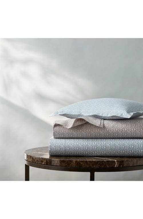 Matouk Catarina 500 Thread Count Cotton Percale Flat Sheet In Hazy Blue