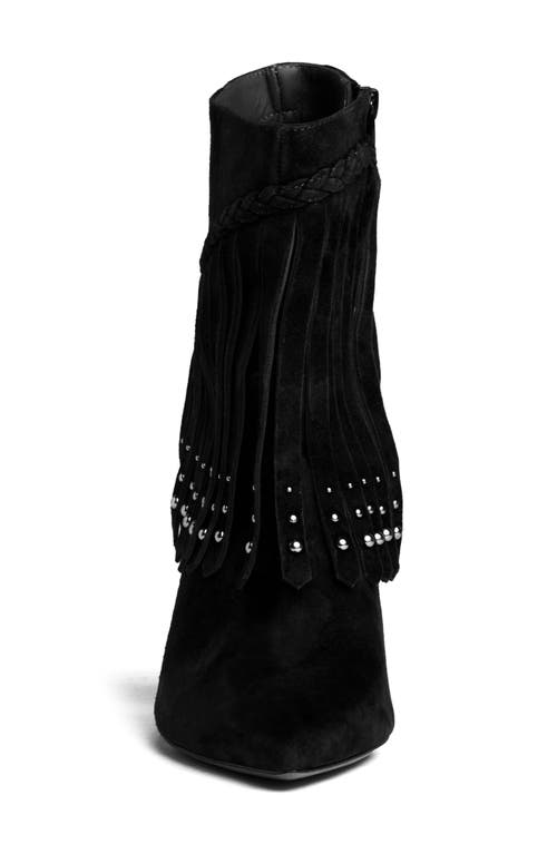 Beautiisoles Tal Fringe Bootie In Black