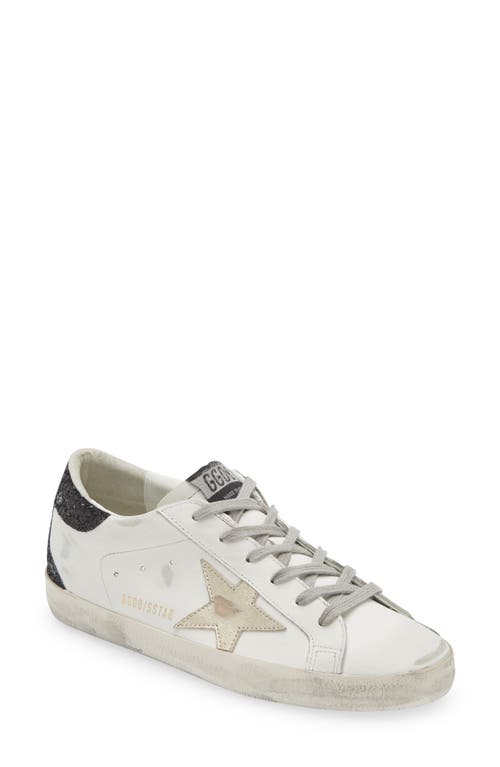 Golden Goose Super-star Low Top Sneaker In White/gold/black