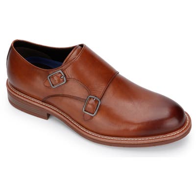 Kenneth Cole Reaction Klay Flex Double Monk Strap Shoe, Brown