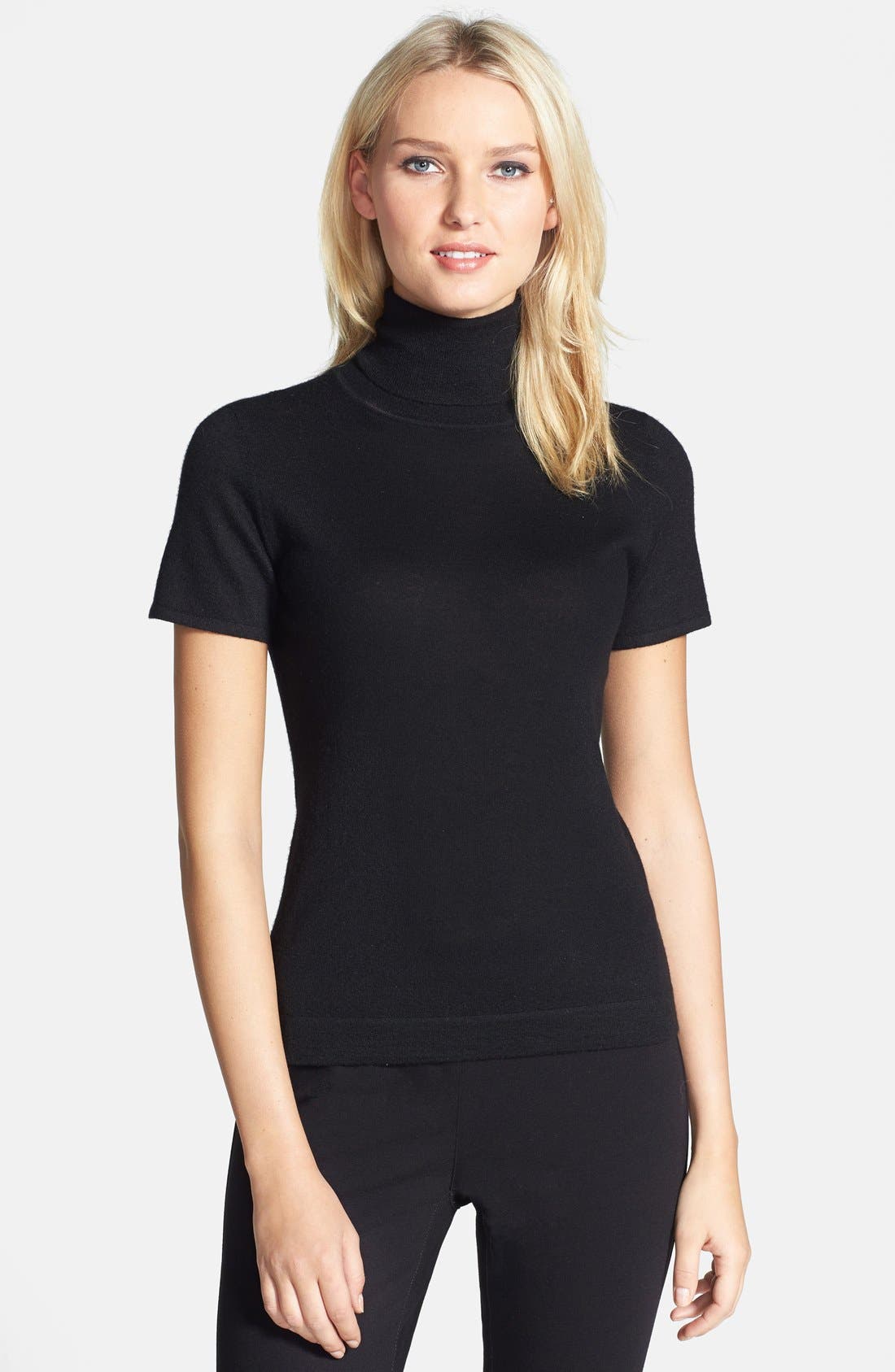 Classiques Entier® Short Sleeve Cashmere Turtleneck Sweater Nordstrom