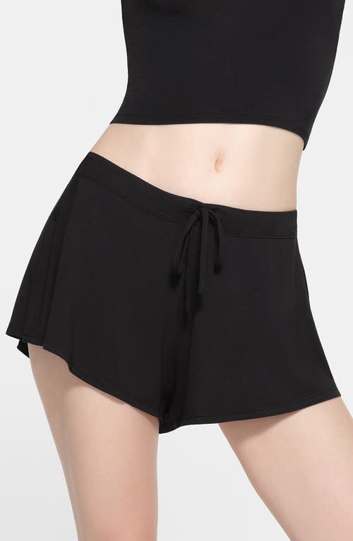 Shop Skims Sleep Pajama Shorts In Onyx