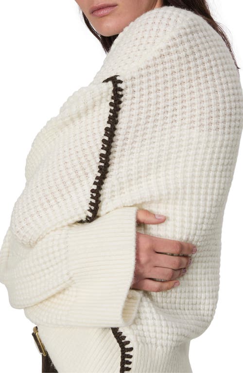 Shop Rag & Bone Katie Whipstitch Sweater In Ivory