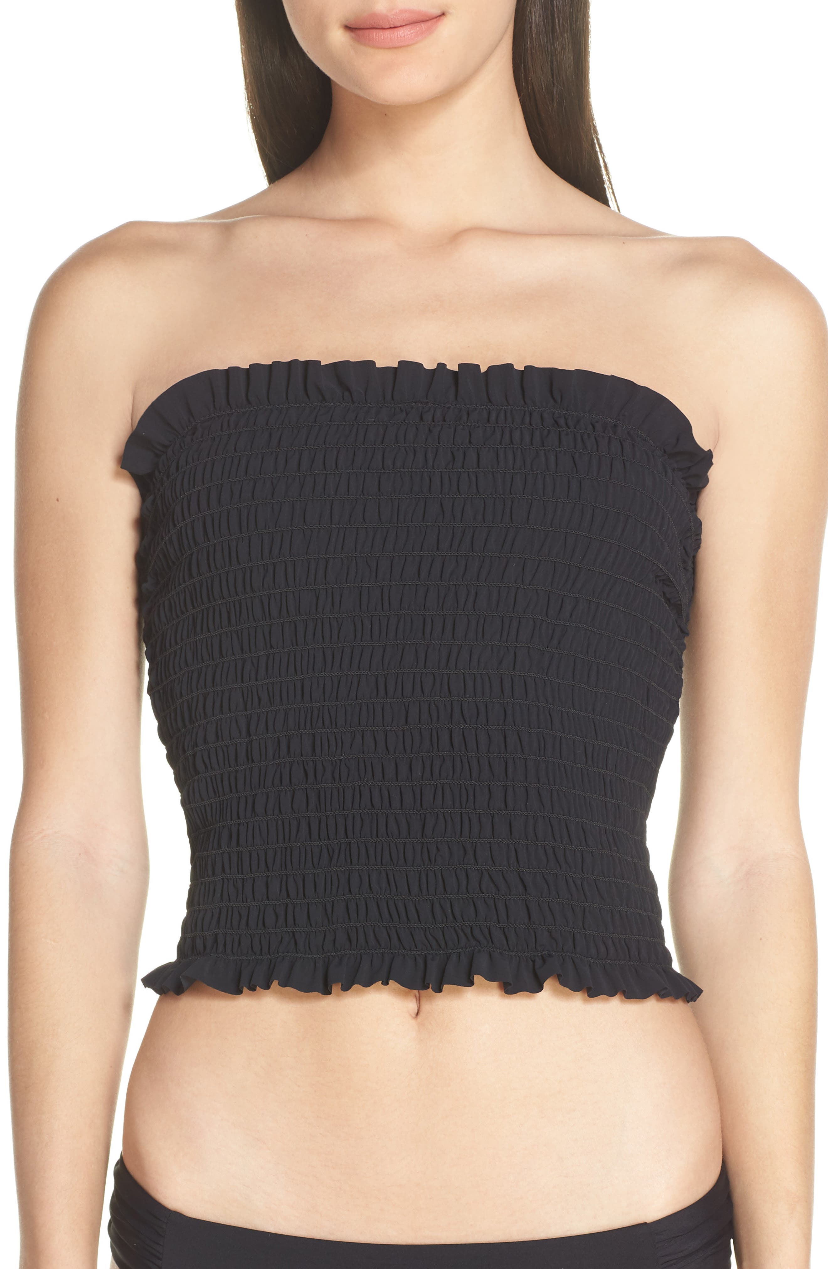 tory burch smocked tube top