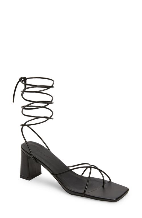 Billini Issa Ankle Tie Sandal in Black at Nordstrom, Size 5