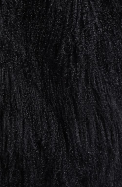 Michael Kors Genuine Shearling Clutch Coat In Black