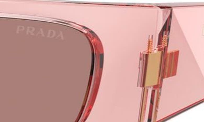 Prada 60mm Symbole Butterfly Sunglasses In Pink/ Lite Brown