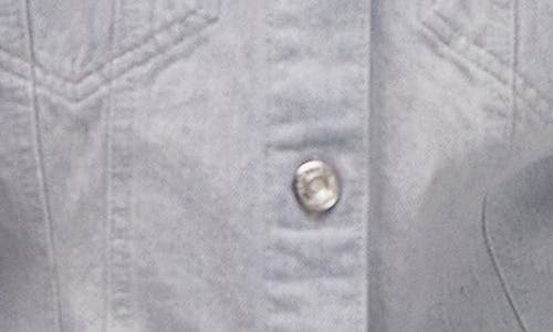 Topshop Cinch Waist Denim Button-up Shirt In Light Blue