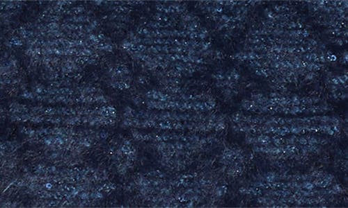 Kobi Halperin Evey Metalllic Jacquard Cardigan Sweater In Navy