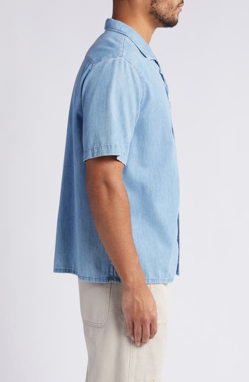 Frame Men's Chambray Camp Shirt In Midland