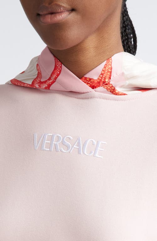 Shop Versace La Vacanza Hoodie In 2pv00-dusty Rose Multicolor