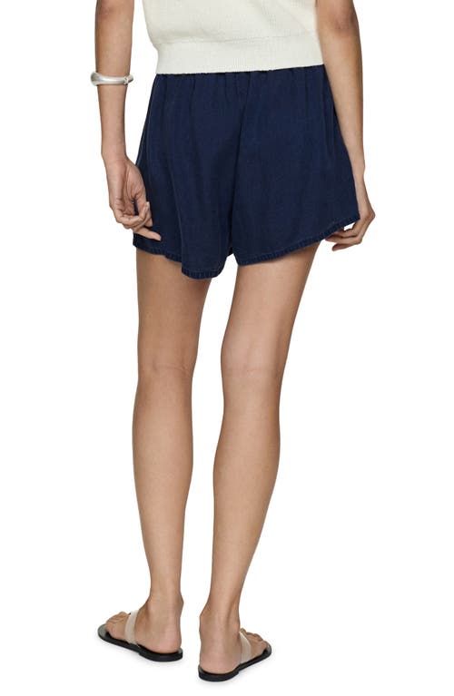 MANGO MANGO PULL-ON CHAMBRAY MOM SHORTS