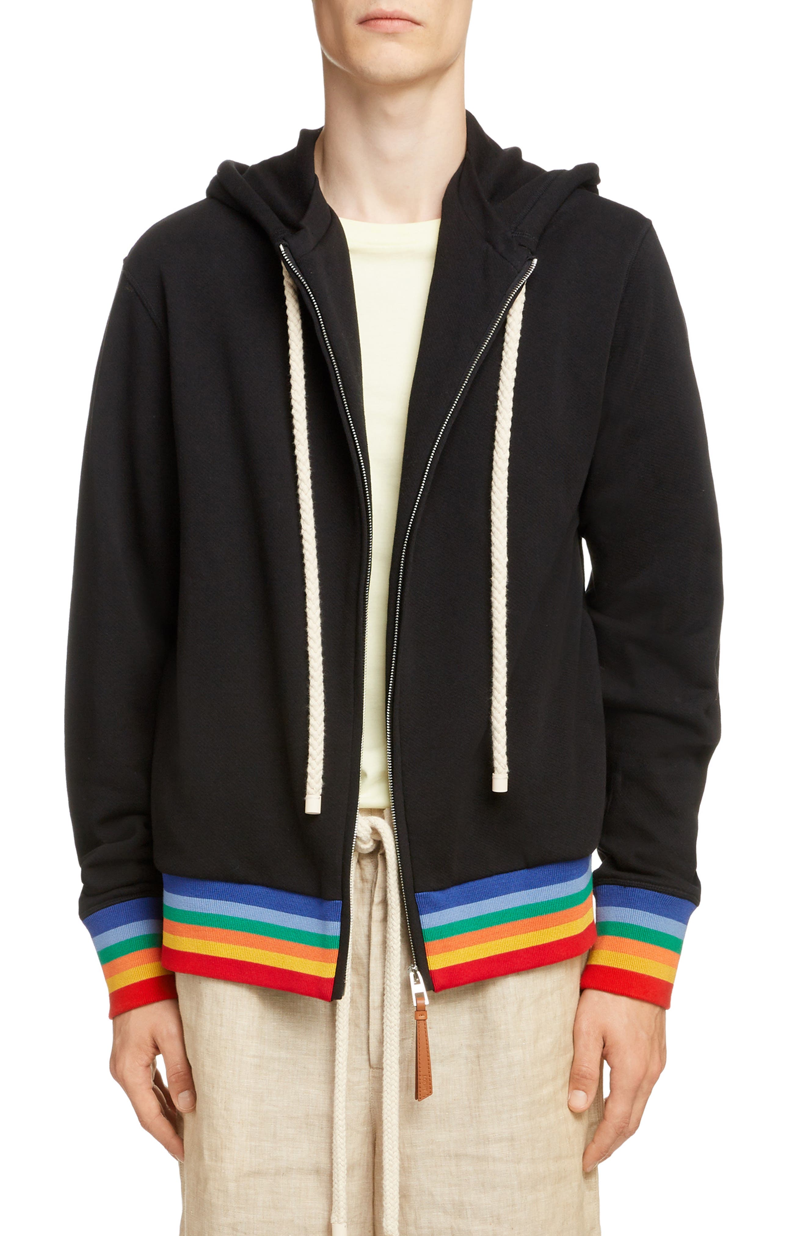 rainbow zip hoodie