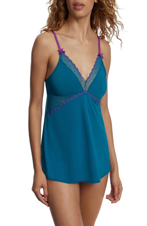 Skarlett Blue Siren Dotted Lace Babydoll in Celestial/vivid Purple 