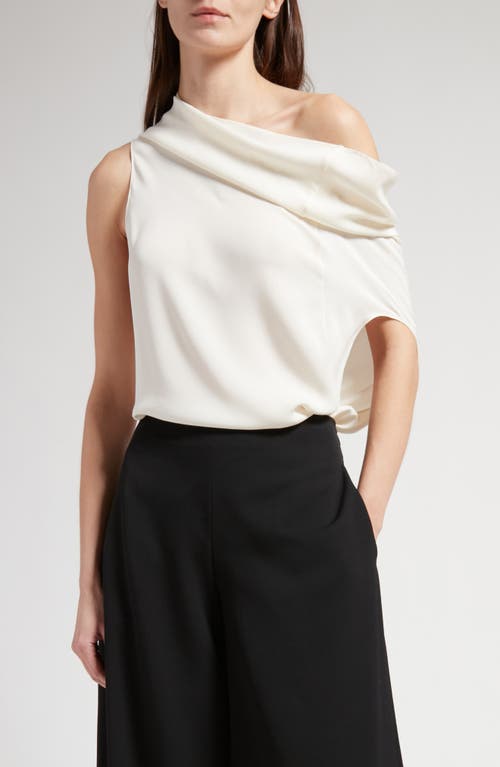 Shop The Row Aria Asymmetric Silk Top In Ivory