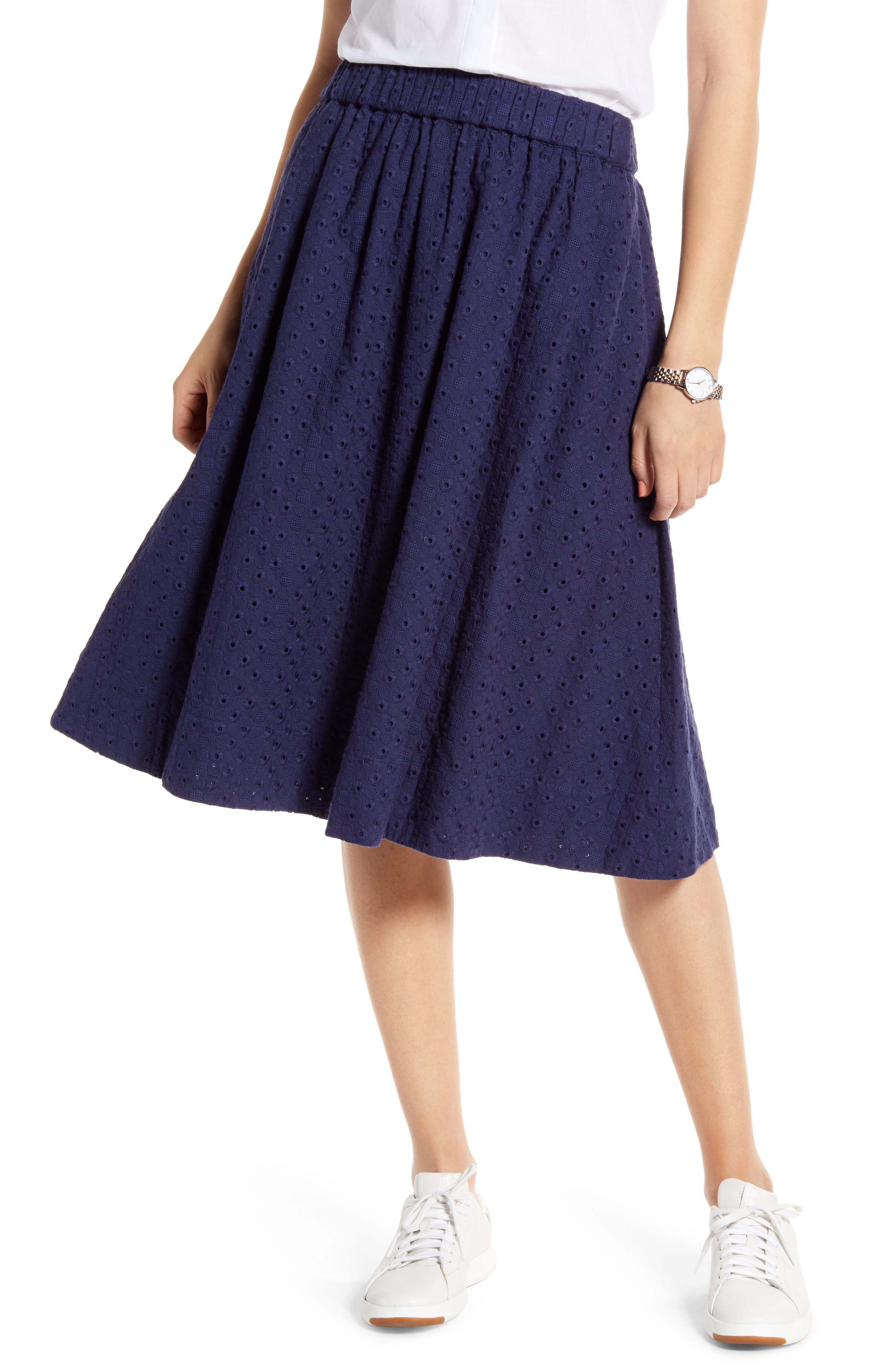 1901 Eyelet Midi Skirt (Regular & Petite) Nordstrom