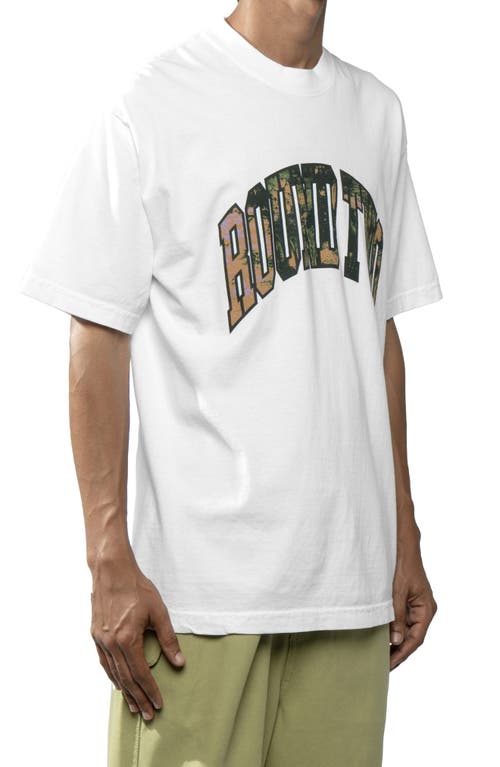 Shop Round Two Collegiate Cotton Graphic T-shirt In White