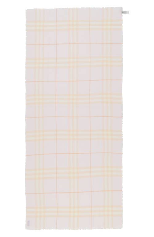 burberry Check Wool Scarf in Cameo at Nordstrom