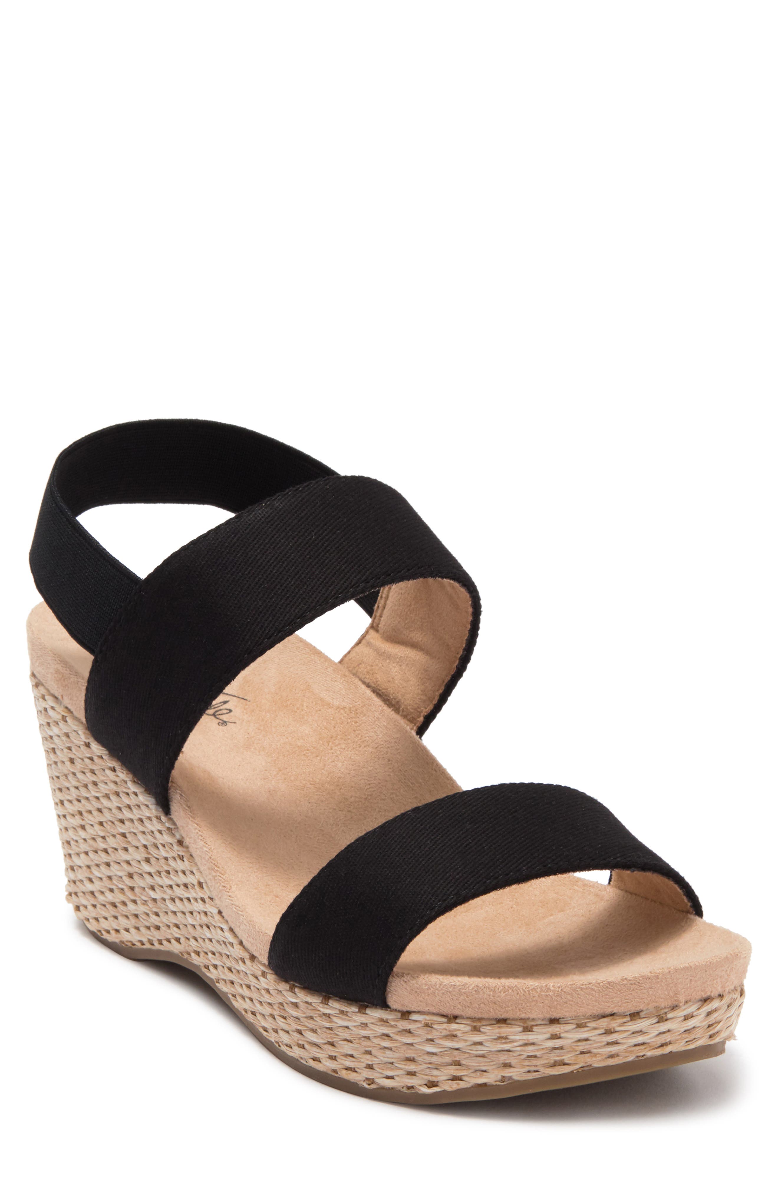 Lifestride Delta Wedge Sandal In Natural Fabric | ModeSens