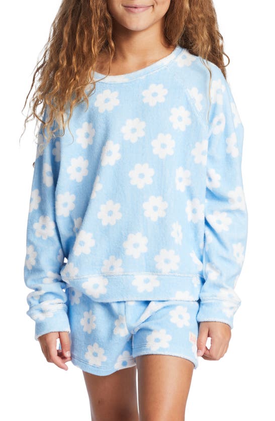 Billabong Kids' Surf Break Print Cotton Sweatshirt In Blue