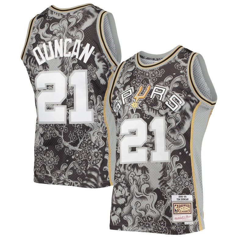 San Antonio Spurs Tim Duncan 1998-99 Hardwood Classics Road Swingman Jersey  - Black - Youth