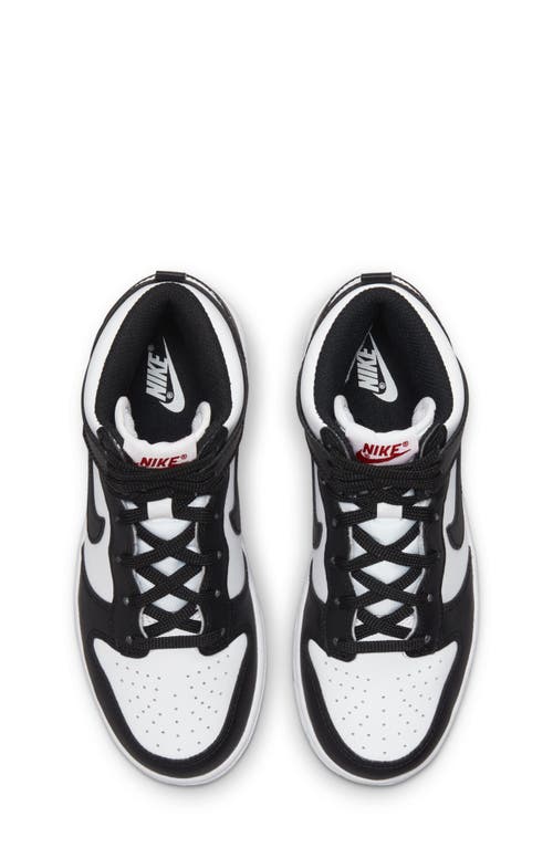 Nike Kids' Dunk Hi Basketball Shoe In White/black/university Red