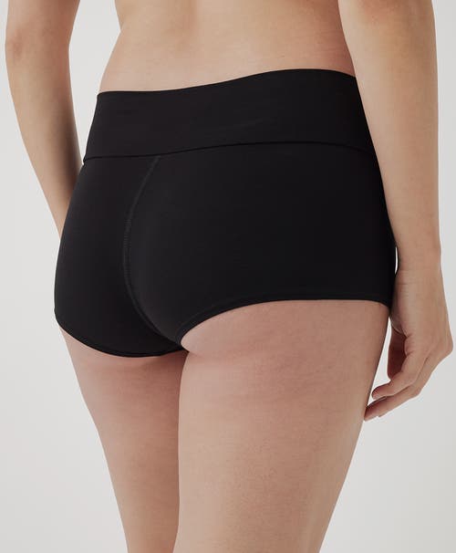 Pact Organic Maternity Foldover Brief 4-pack In Black
