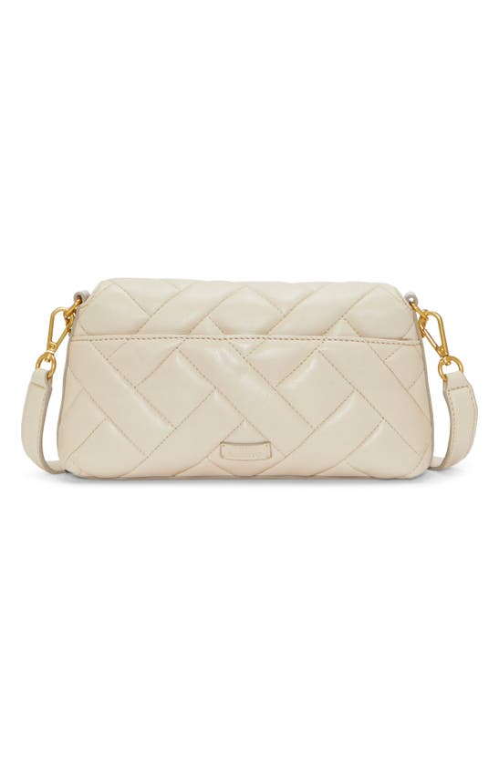 Shop Vince Camuto Kisho Quilted Leather Crossbody Bag In Warm Vanilla Sheep Hunter