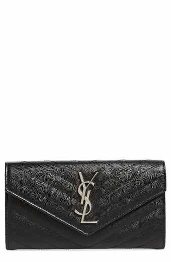 Yves Saint Laurent Signature Black Velvet Monogram Adjustable Double Handle Tote